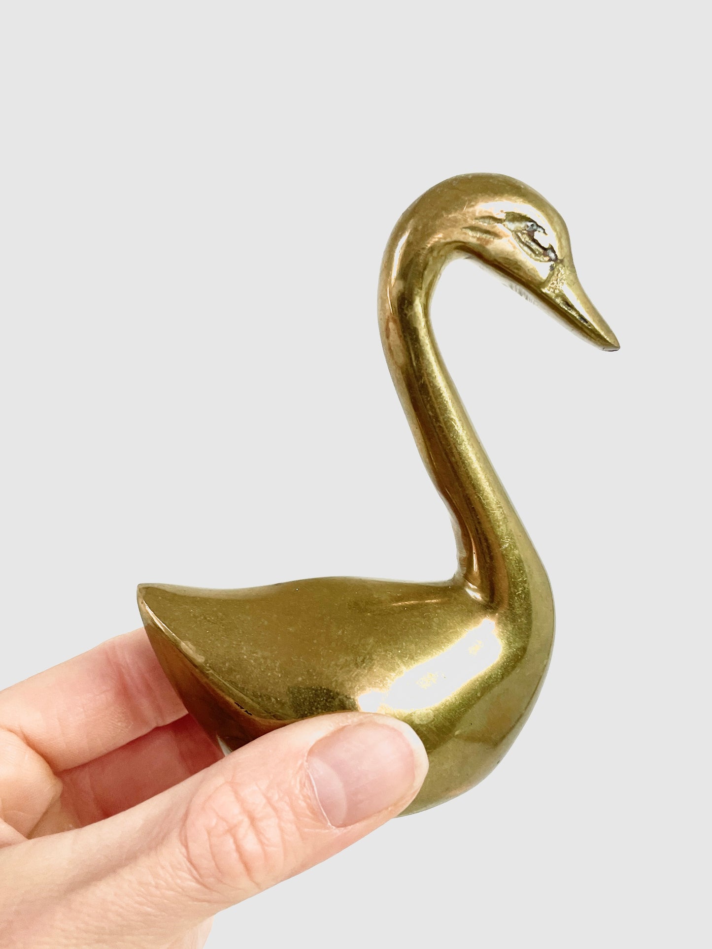 Sold - Mini Brass Goose Figurine