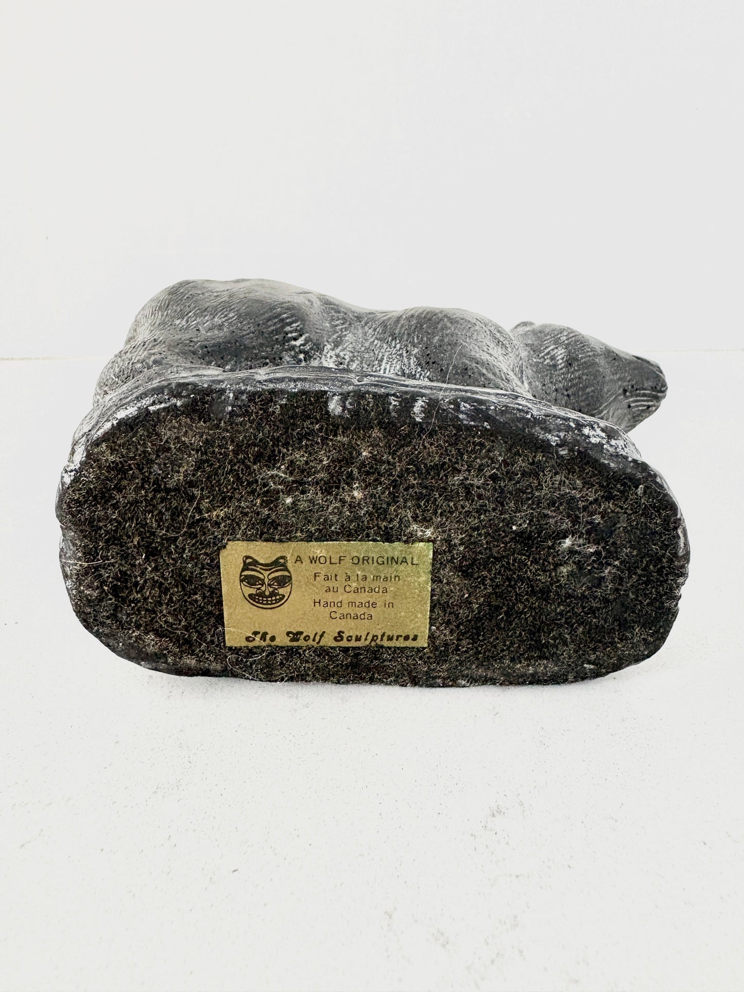 Inuit Art Canadian Soapstone Bear Figurine