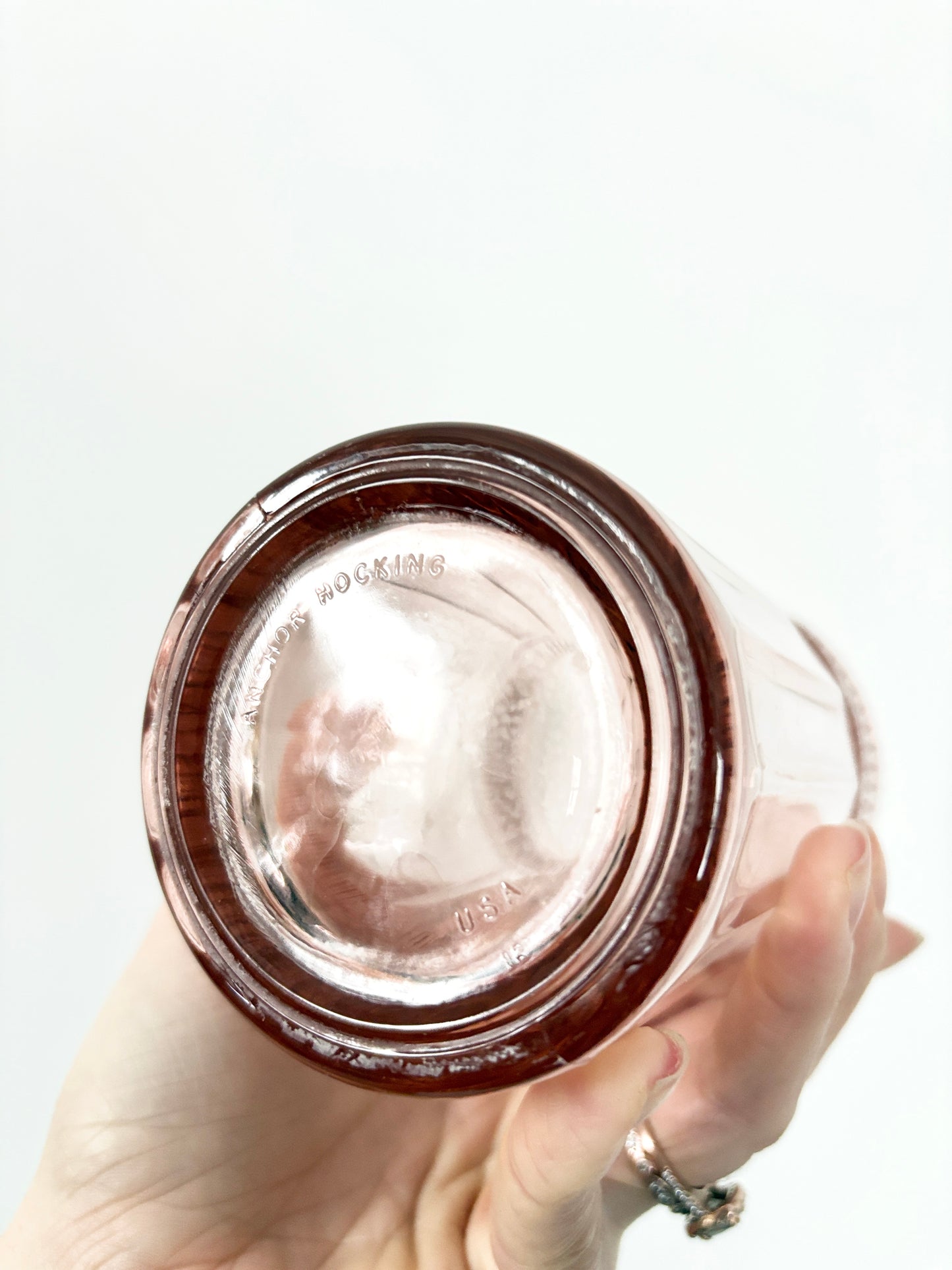 Anchor Hocking Annapolis Rosewater Pink Iced Tea Glasses – Set of 4 Vintage Pink Tumblers | Flat Iced Tea Glassware | Pink Wedding Glasses