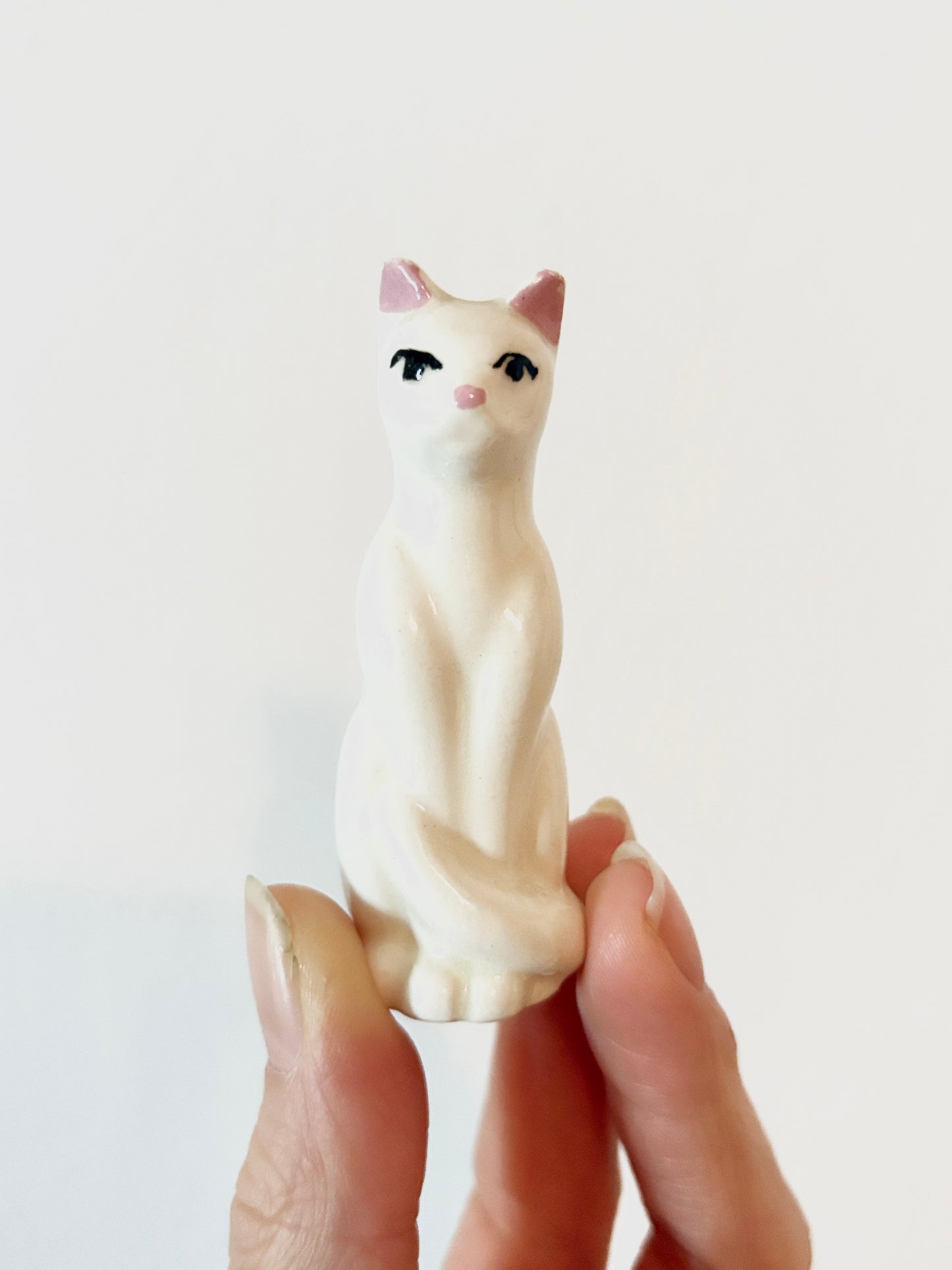 Cat Figurine White | Vintage