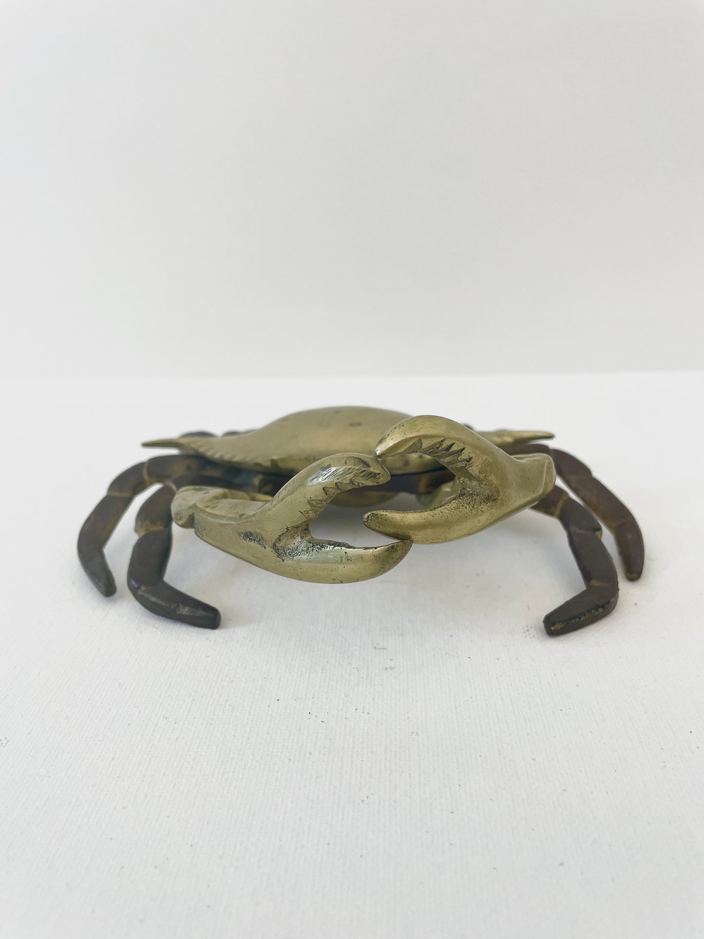 Sold - Brass Crab Decor - Antique Ashtray