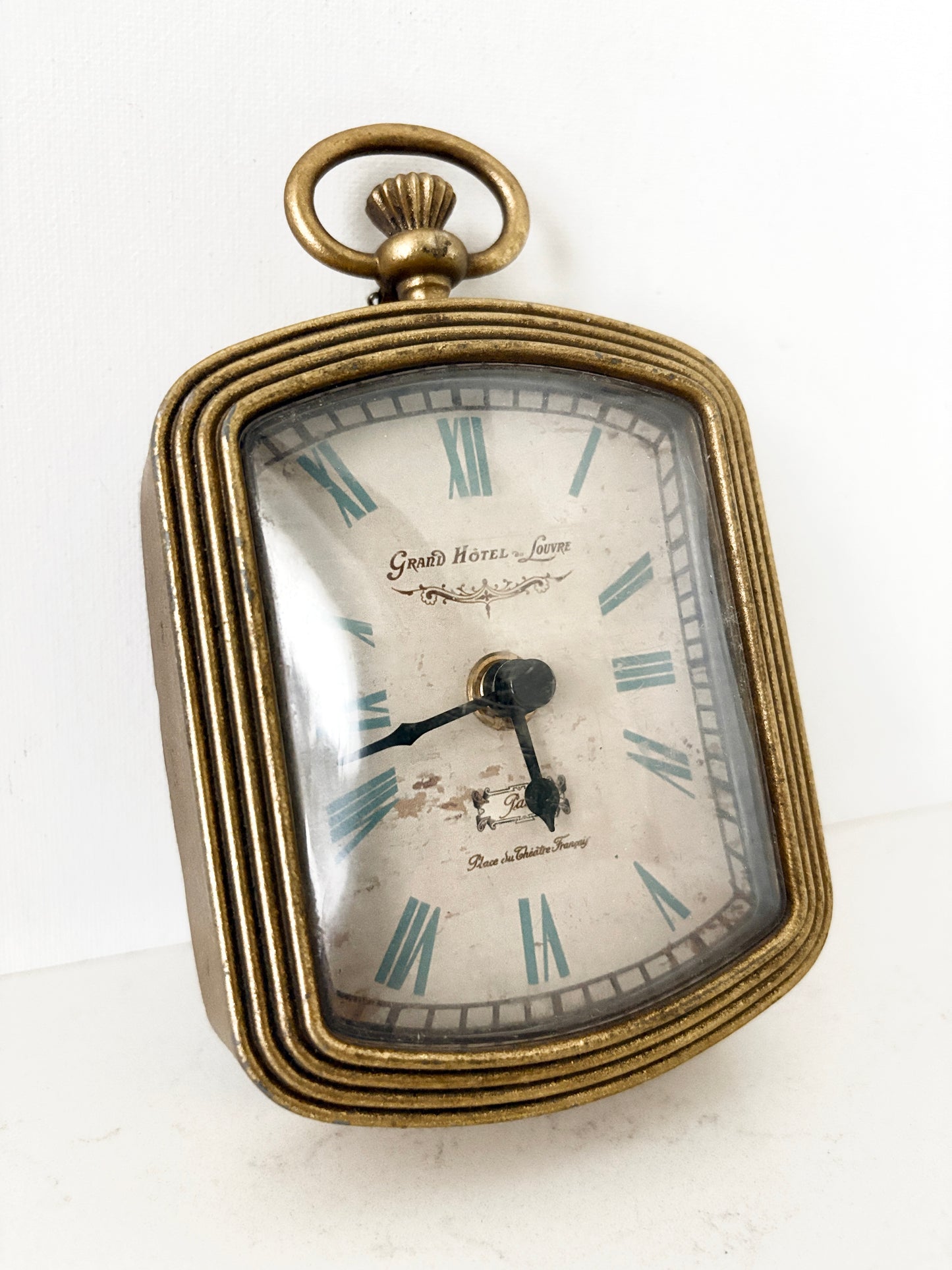 Antique-Style Brass Clock | French Country Decor