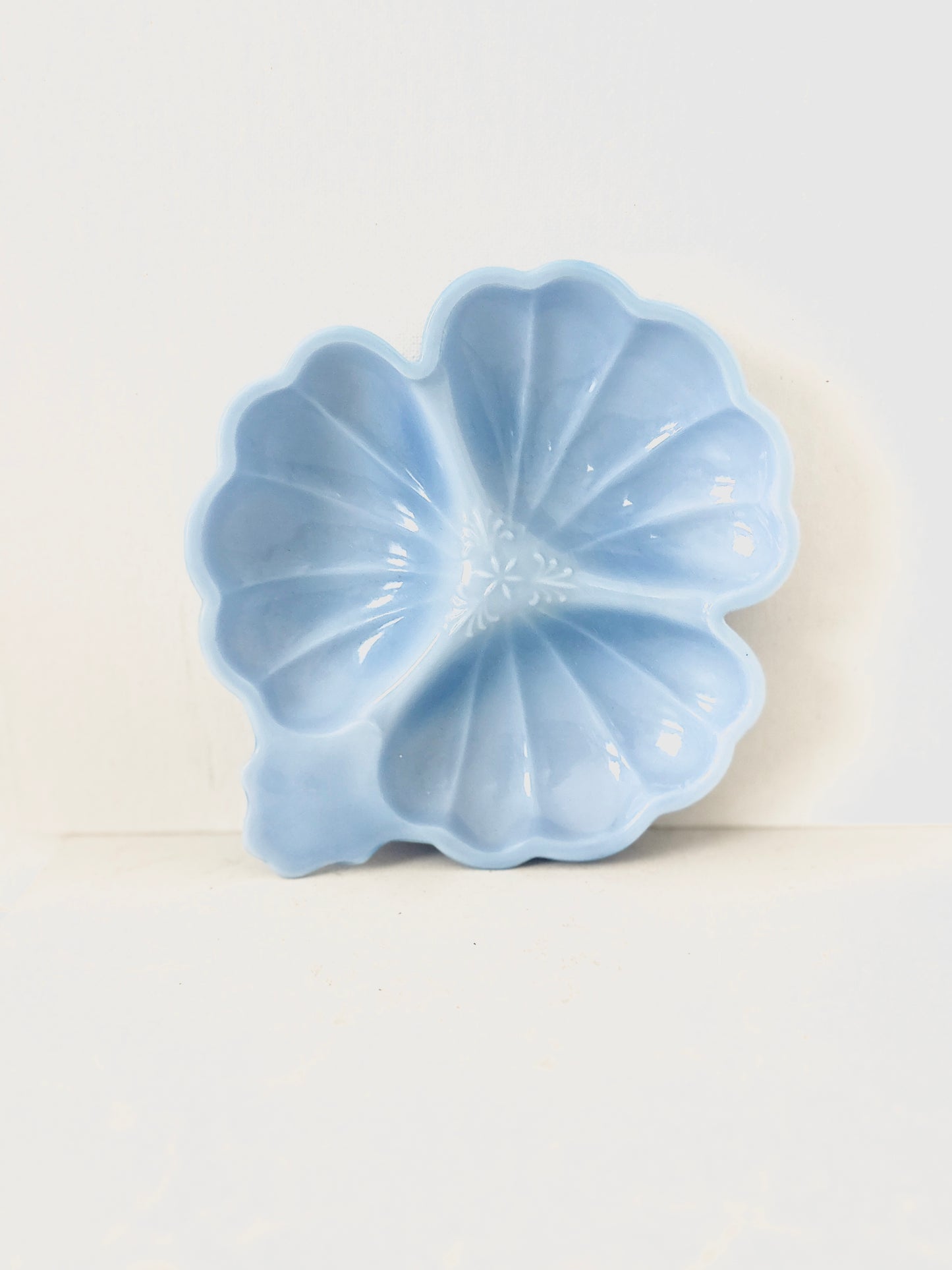 Vintage Jadeite Jeannette Glass Delphite Blue Clover Serving Dishes | Art Deco | Cottagecore Kitchen Decor (set of 2)