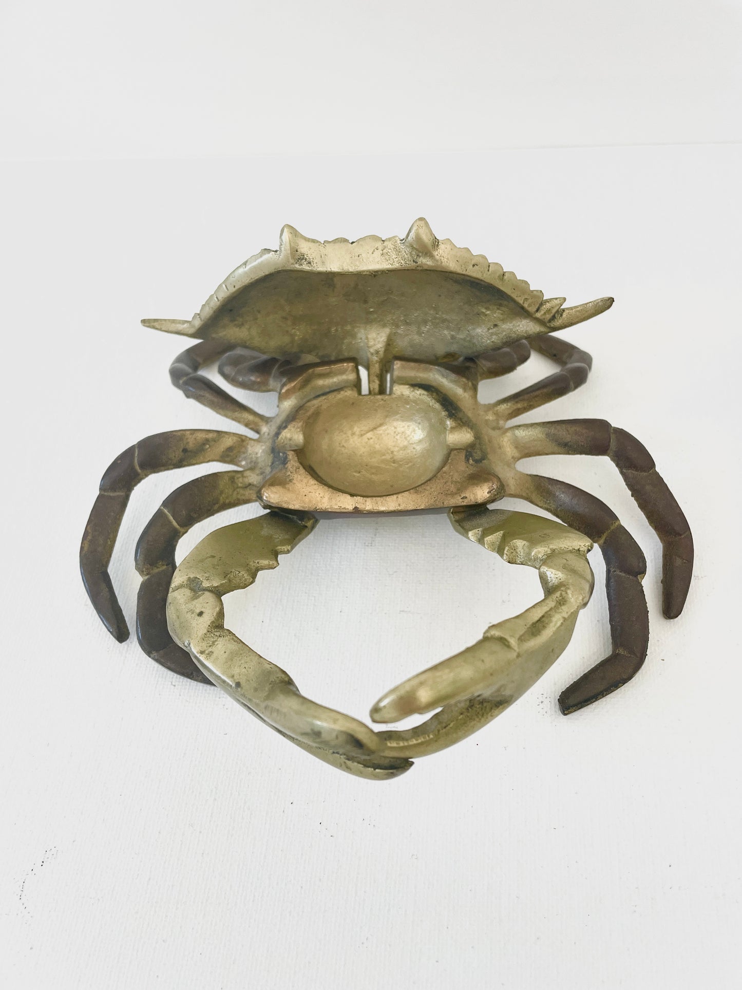 Sold - Brass Crab Decor - Antique Ashtray