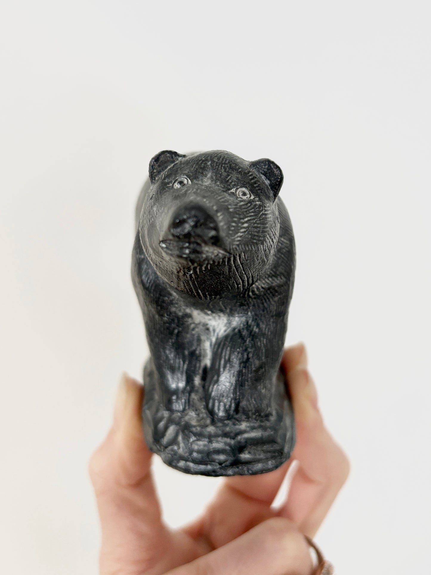 Inuit Art Canadian Soapstone Bear Figurine