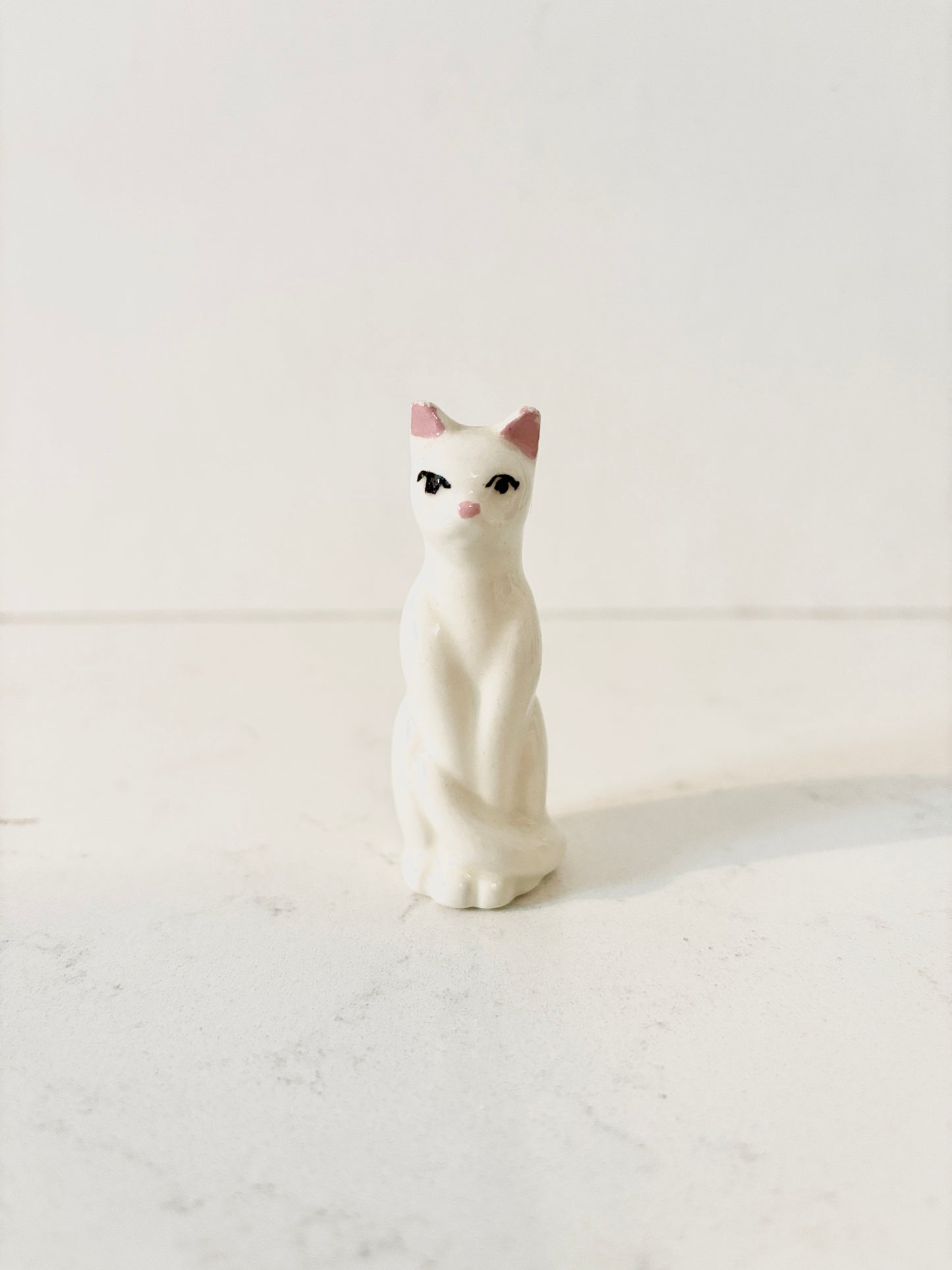 Cat Figurine White | Vintage