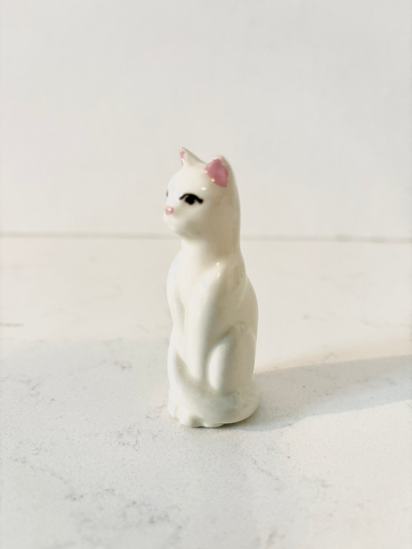Cat Figurine White | Vintage