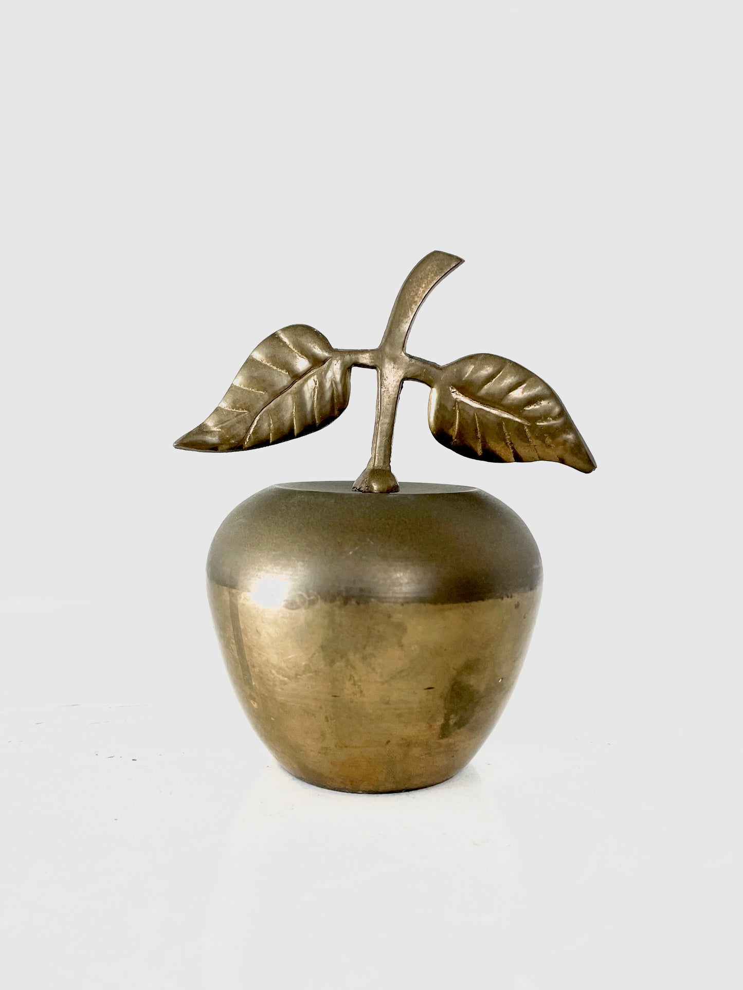 Sold - Brass Apple Paper Weight - Vintage