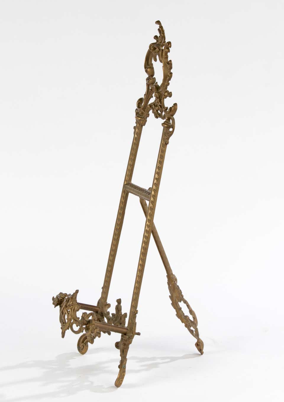 Sold - 20th Century Display Stand for Books or Paintings - Brass - Rococo Style