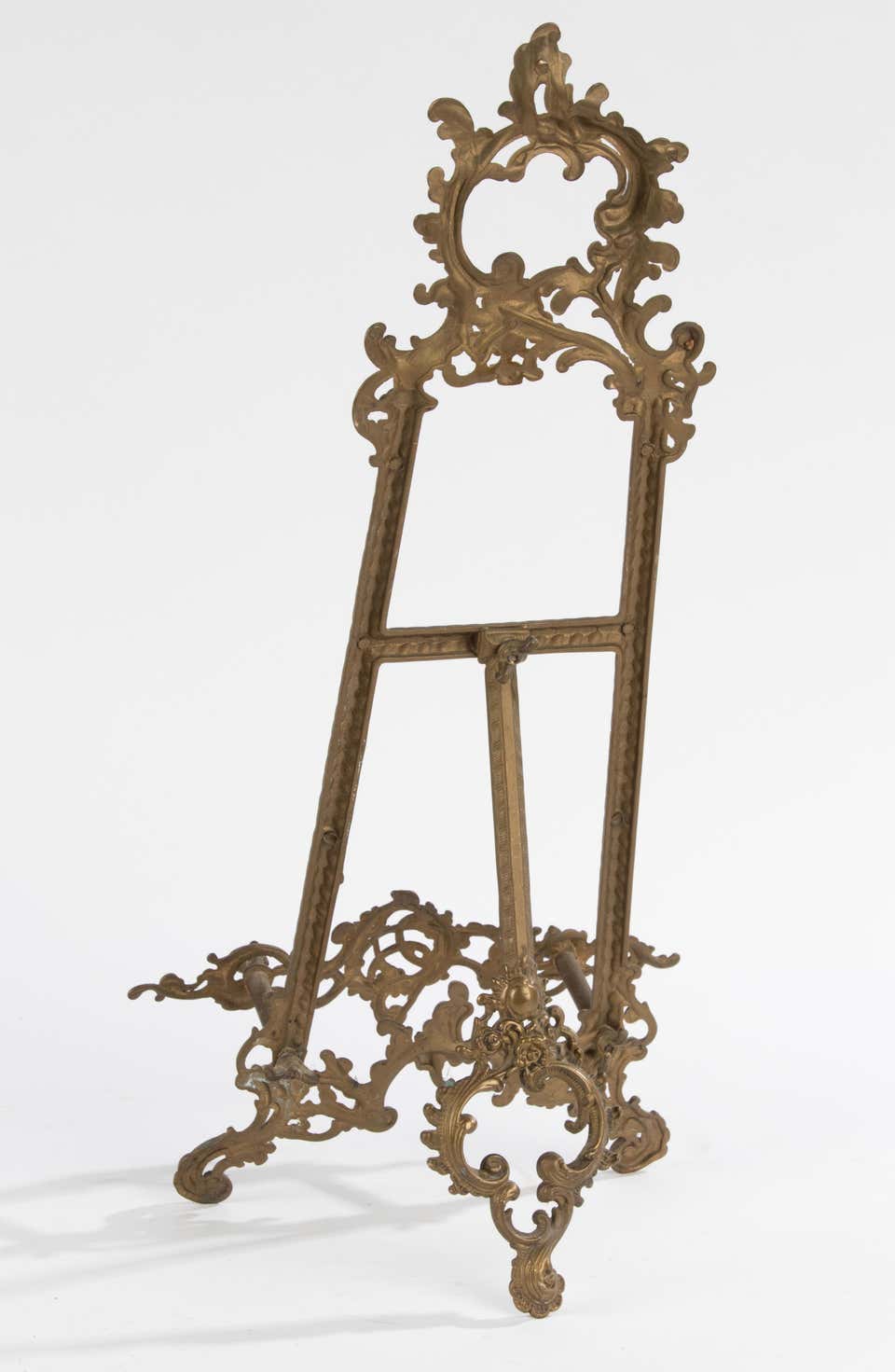 Sold - 20th Century Display Stand for Books or Paintings - Brass - Rococo Style