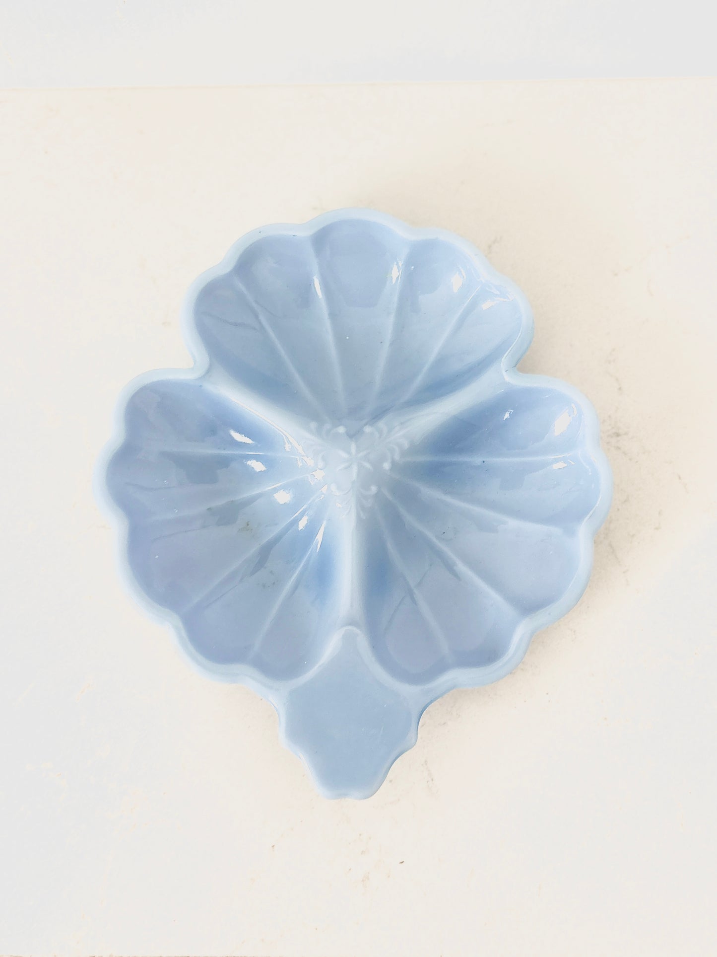 Vintage Jadeite Jeannette Glass Delphite Blue Clover Serving Dishes | Art Deco | Cottagecore Kitchen Decor (set of 2)