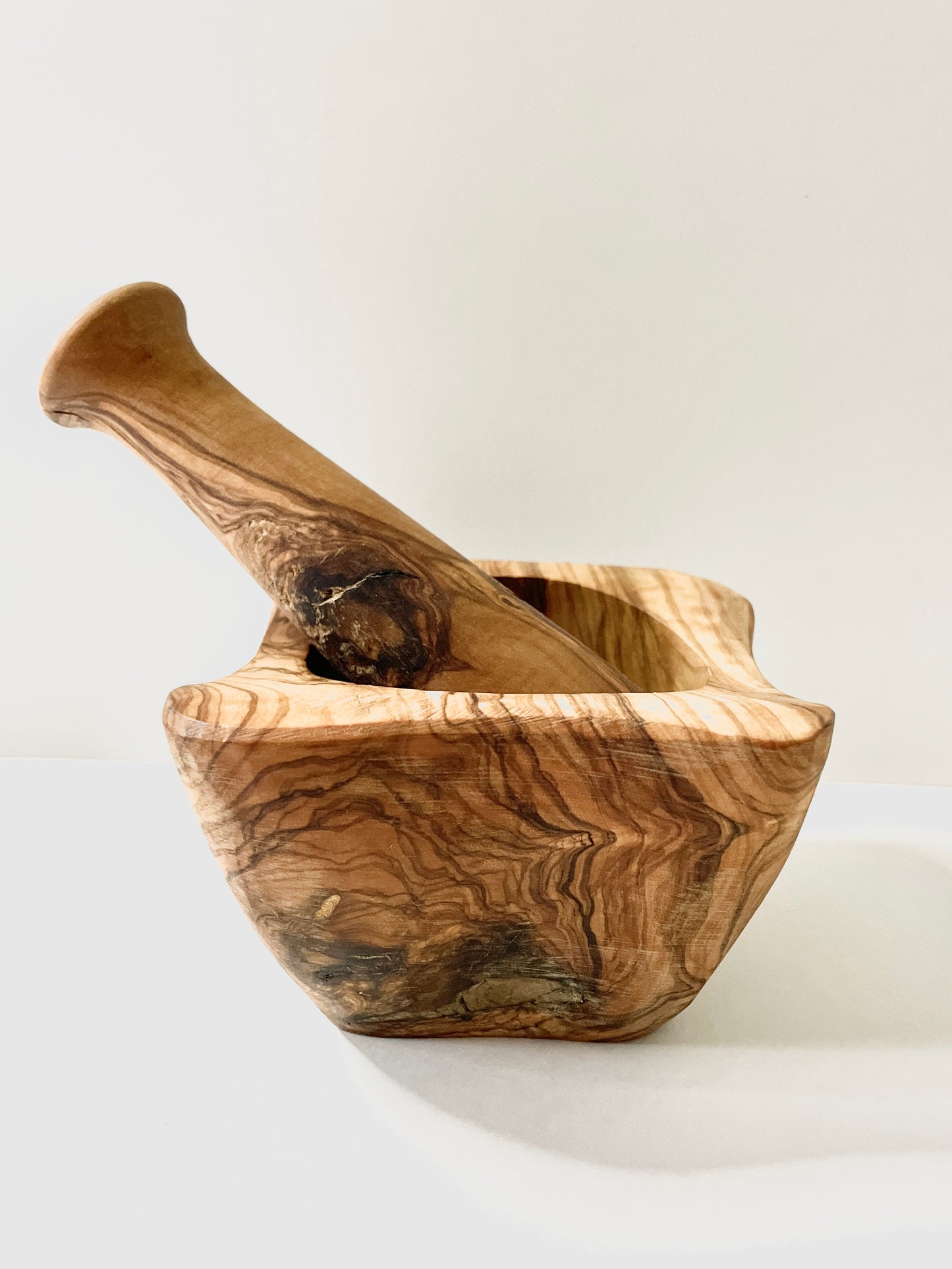 Natural Wooden Mortar & Pestle