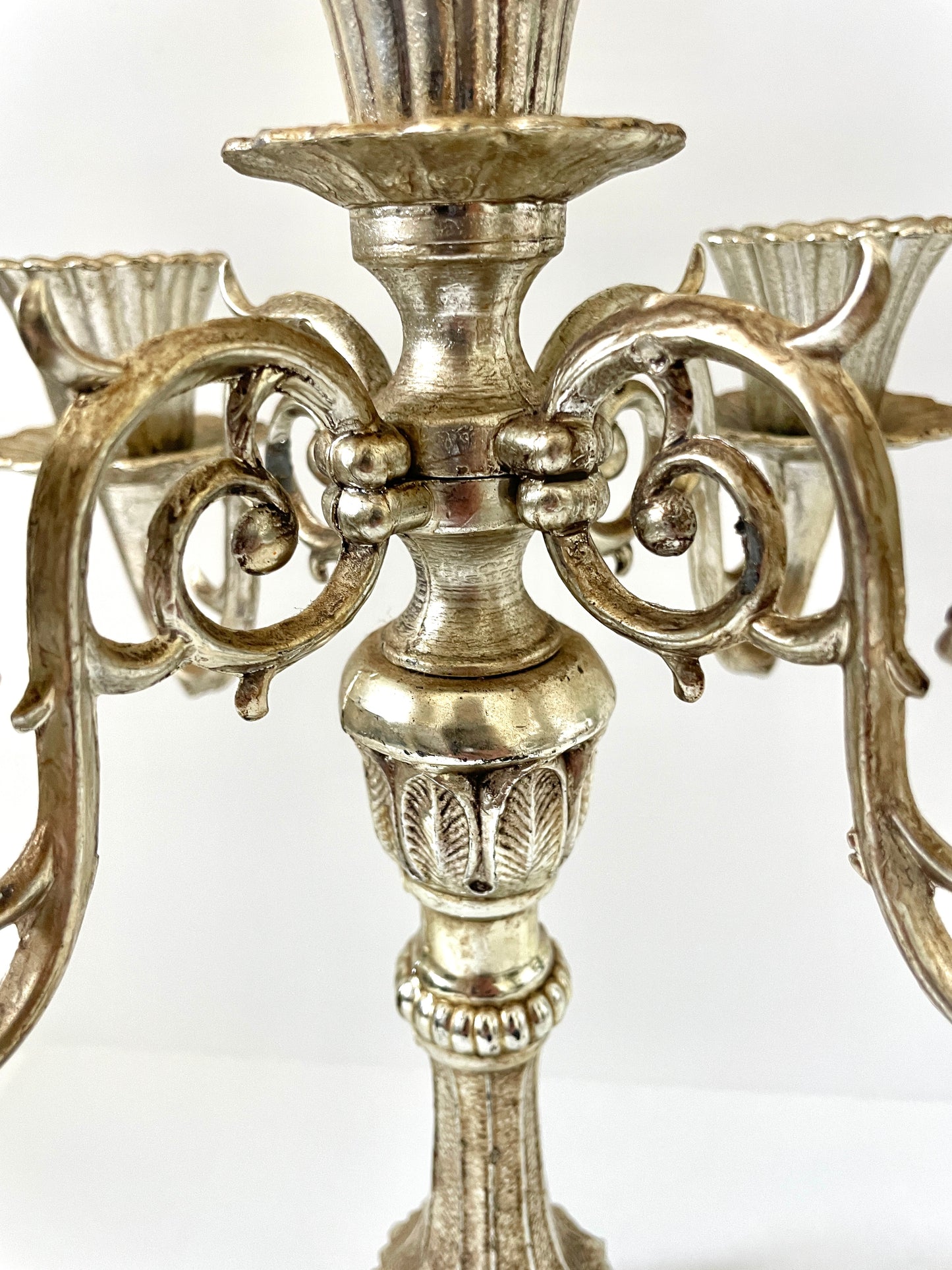 Sold - Candelabra Marble Base Art Deco Gold/Brass Tone