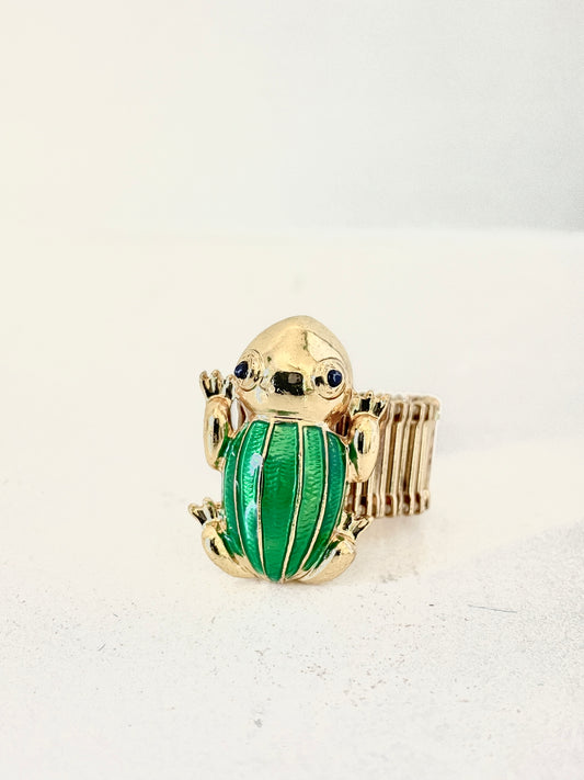 Lilly Pulitzer Garden Frog Cocktail Ring