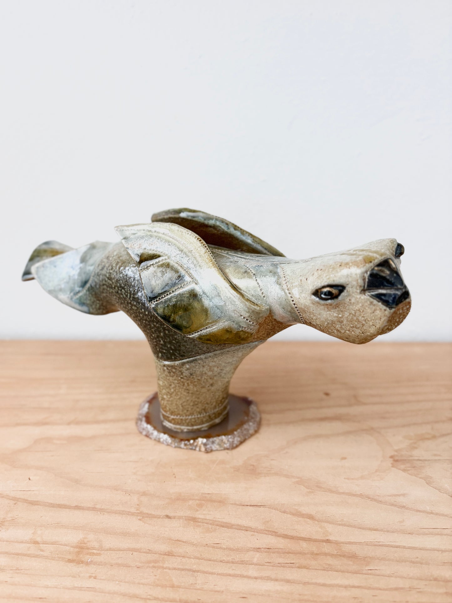 Local Artist Bird Sculpture by D. Niehof