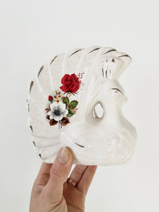 Vintage Swan Floral Napkin Holder