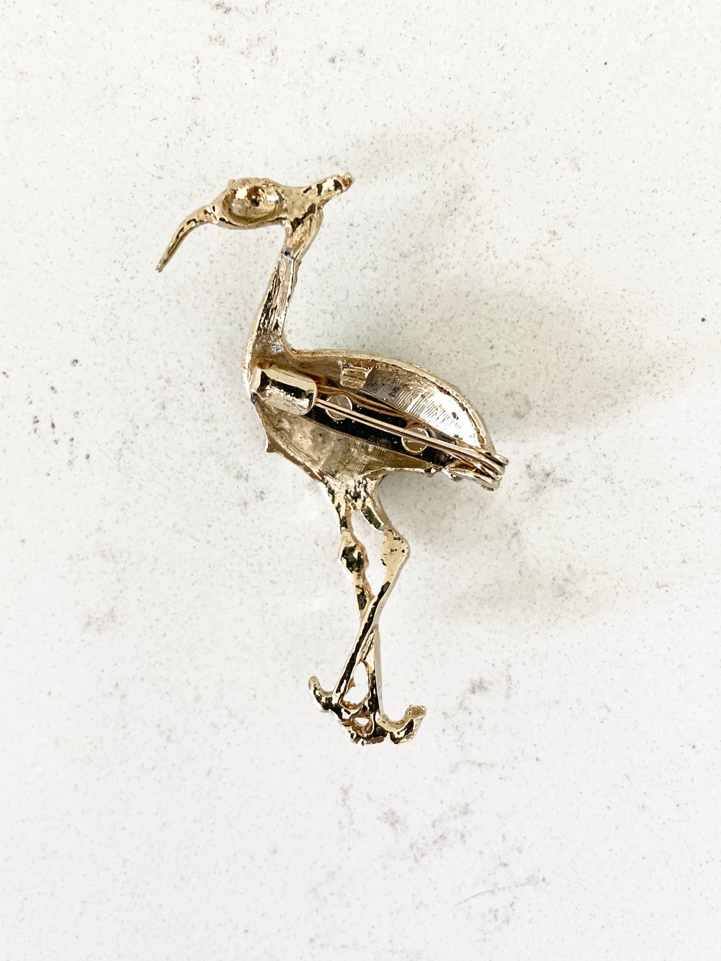 Golden Crain Broach - Vintage