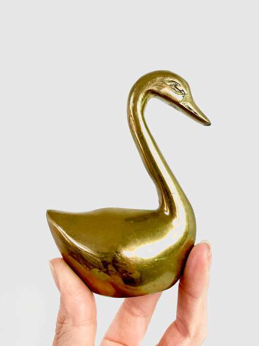 Sold - Mini Brass Goose Figurine