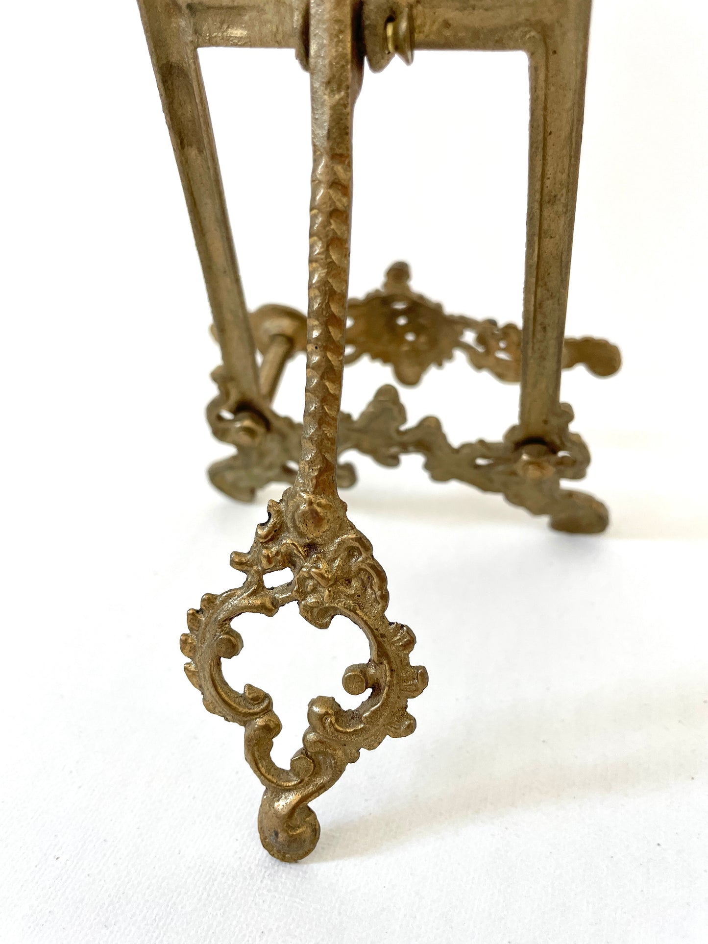 Sold - 20th Century Display Stand for Books or Paintings - Brass - Rococo Style