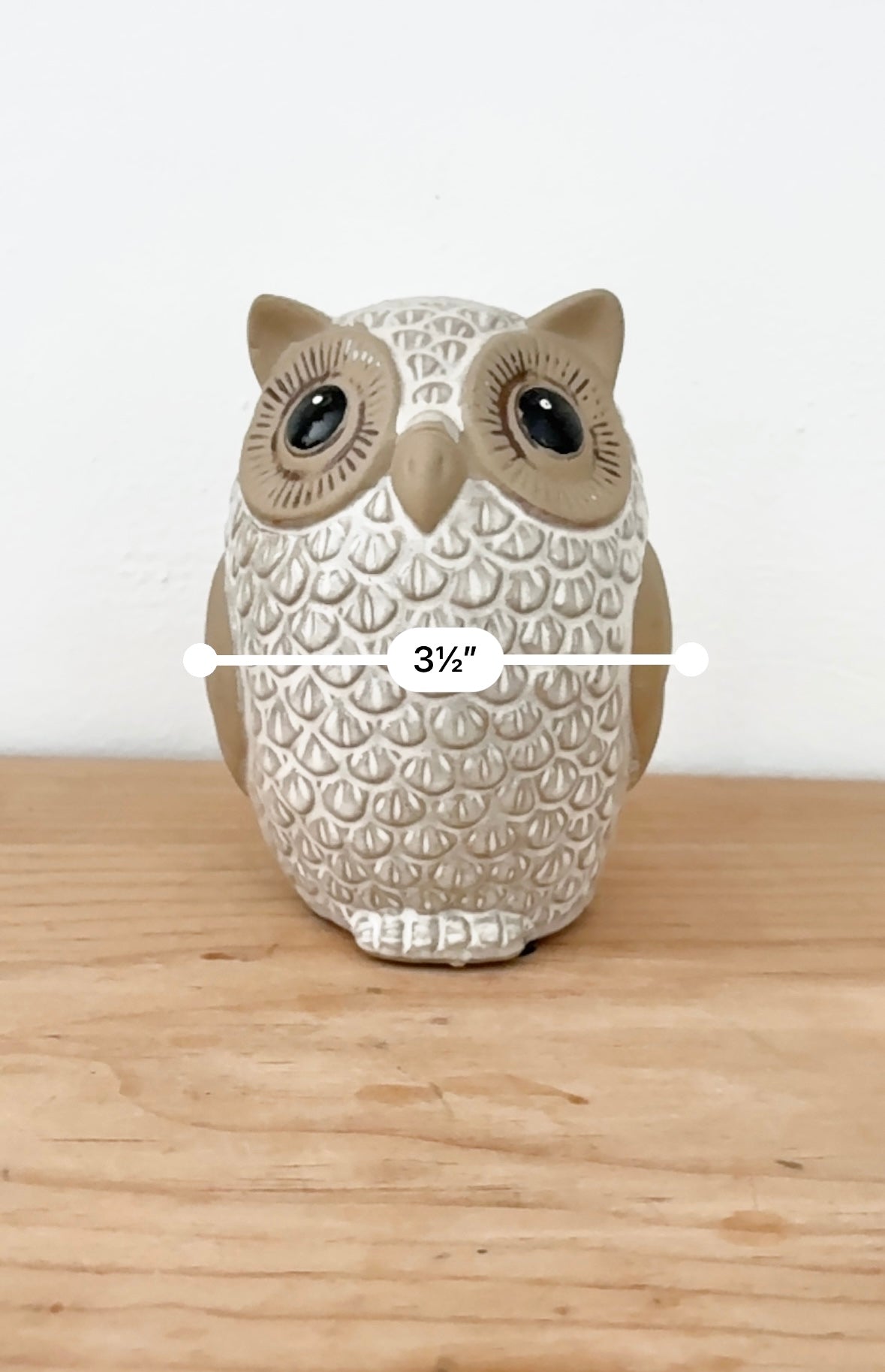 Painted Clay Owl Statue