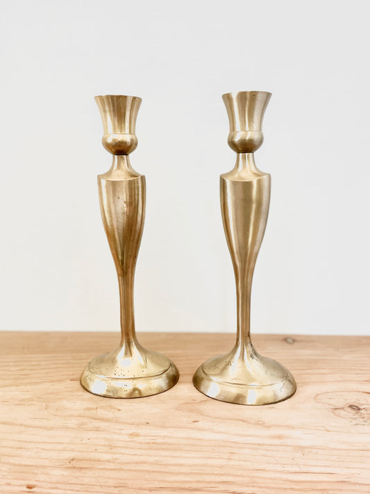 Sold - Brass Candle Holders