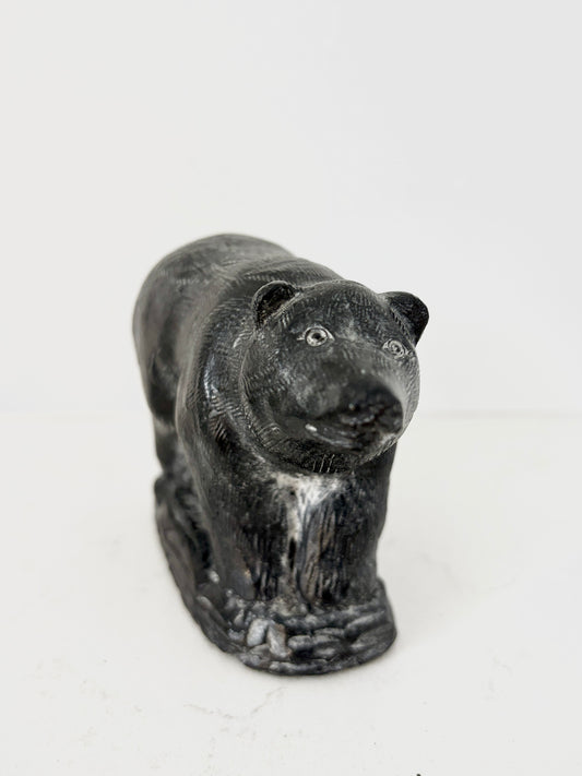Inuit Art Canadian Soapstone Bear Figurine