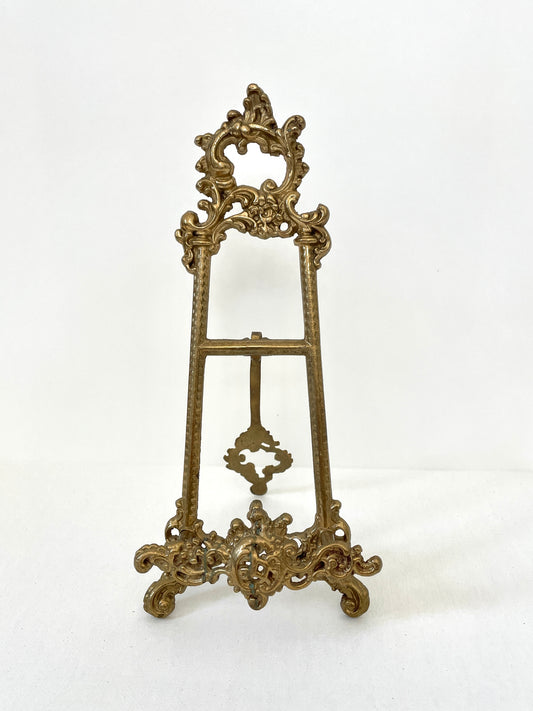 Sold - 20th Century Display Stand for Books or Paintings - Brass - Rococo Style