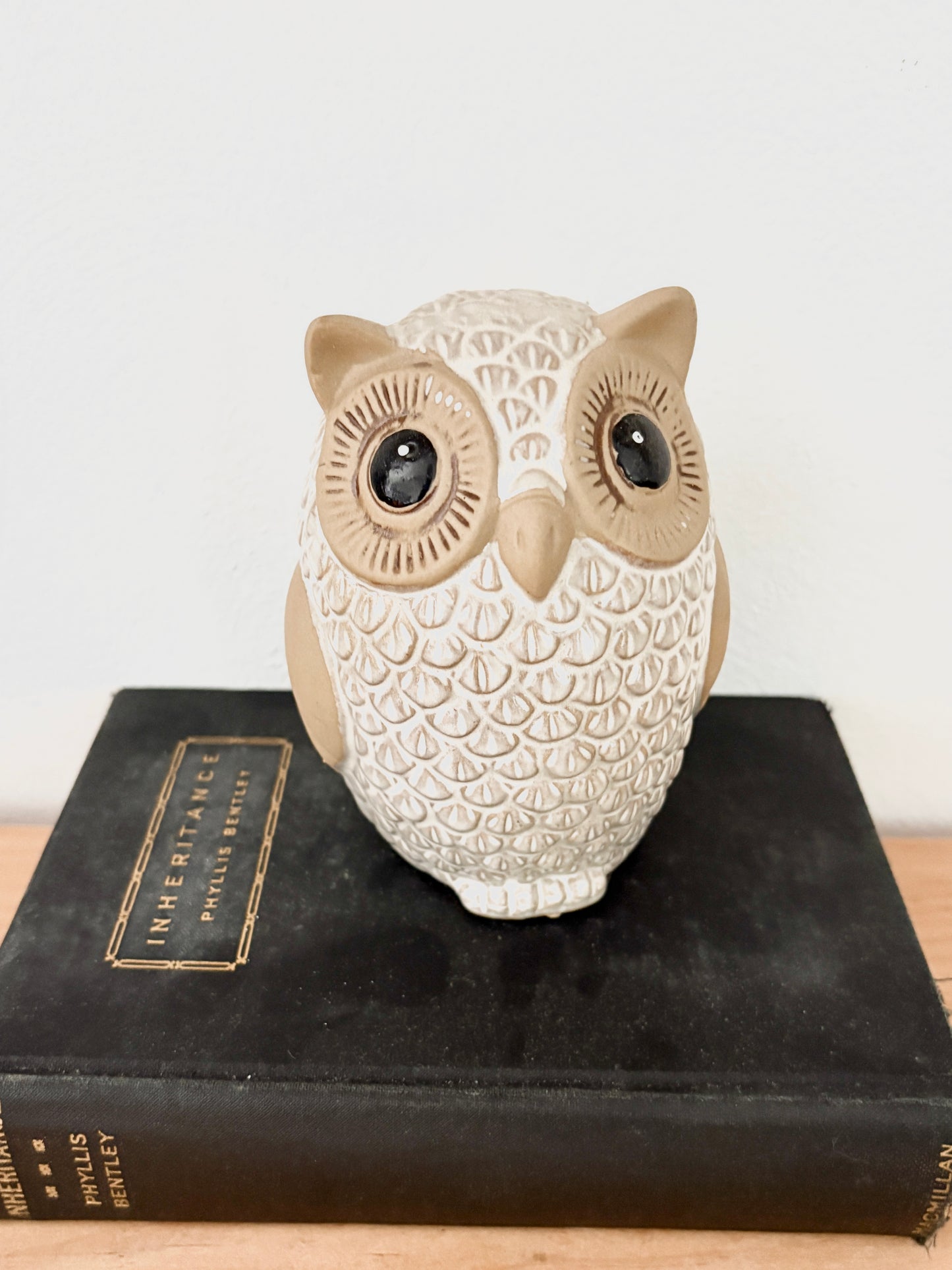 Painted Clay Owl Statue