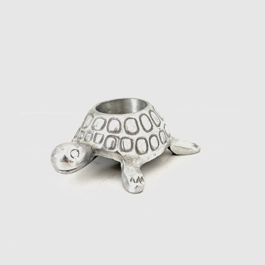 Silver Turtle Candle Holder