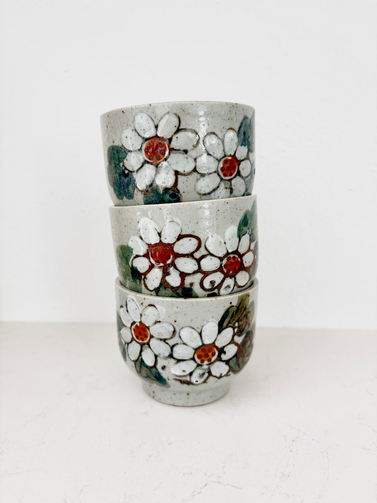 Set of 3 Vintage Sake Cups or Mini Planters