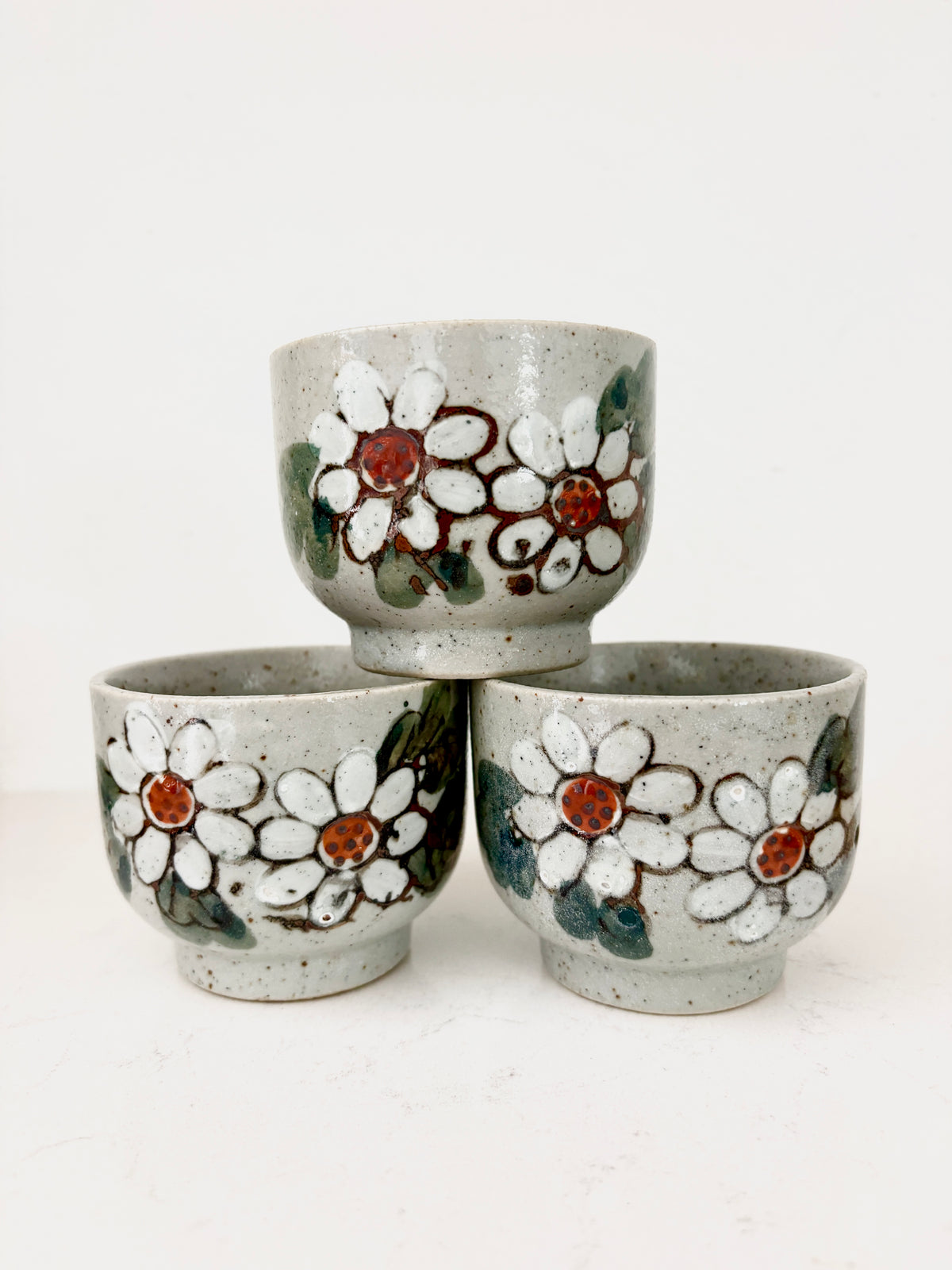 Set of 3 Vintage Sake Cups or Mini Planters