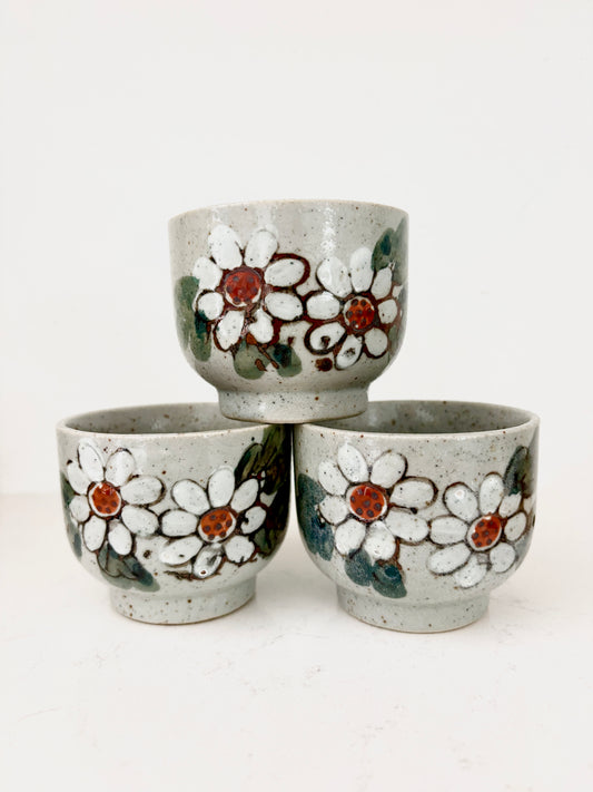 Set of 3 Vintage Sake Cups or Mini Planters