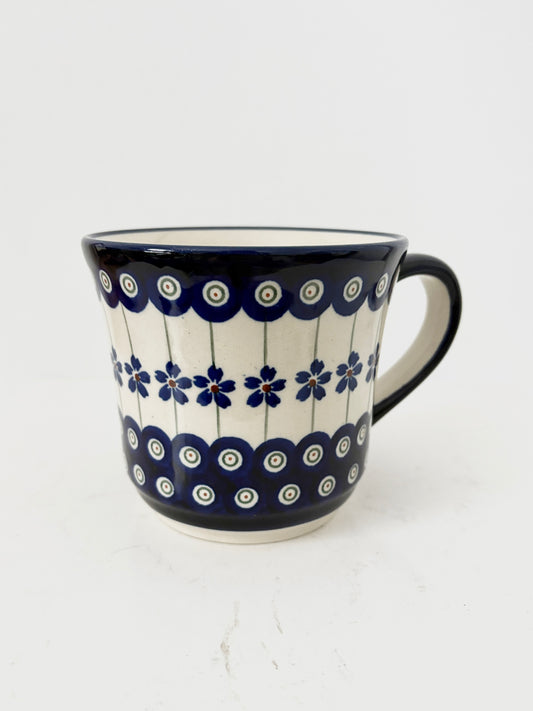Polish Pottery Blue Rose Mug