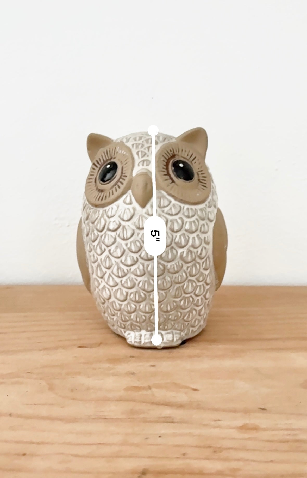 Painted Clay Owl Statue