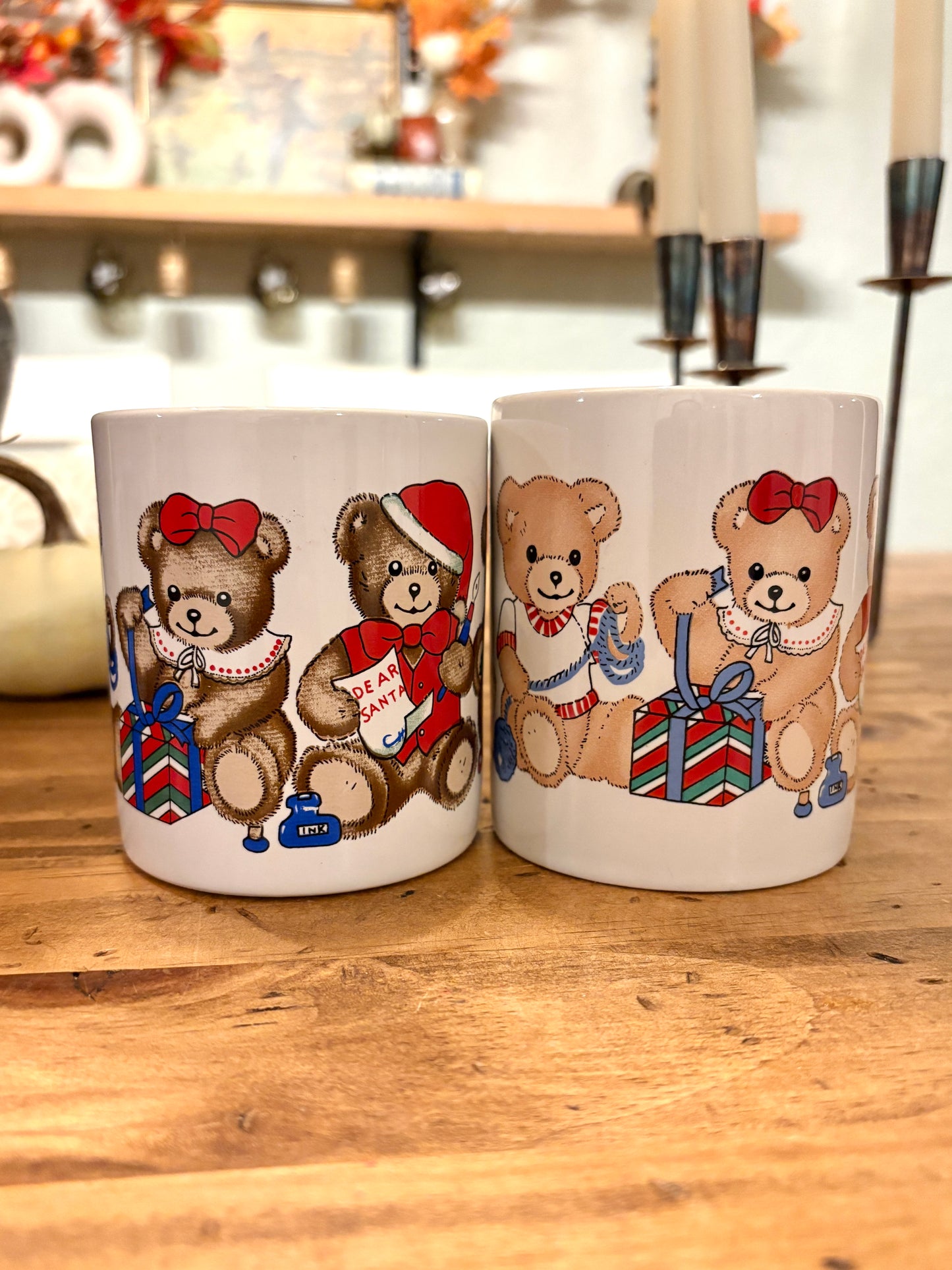 Vintage Christmas Teddy Bears Mug Pair – Finest Ceramics, Crafting & Reading Companion